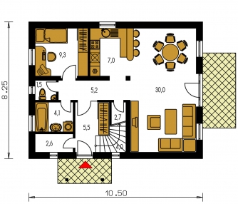 Floor plan of ground floor - PREMIER 179